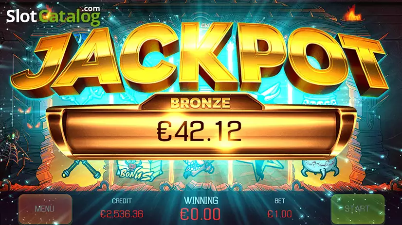 Red Evil Jackpot Win Screen